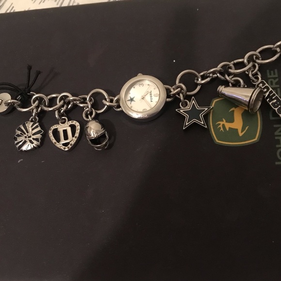Fossil Dallas Cowboys charm bracelet watch - Picture 2 of 8
